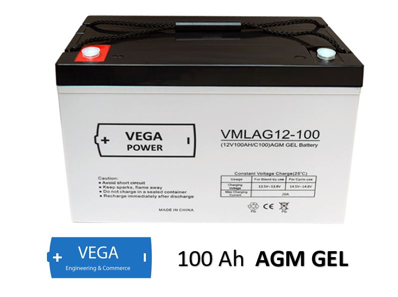 12V 100Ah AGM GEL Batterie Akku Vega Power